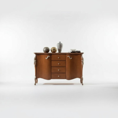 Dressoir Kasten Meubels Massief Italiaanse houten kast Bruin Nieuw