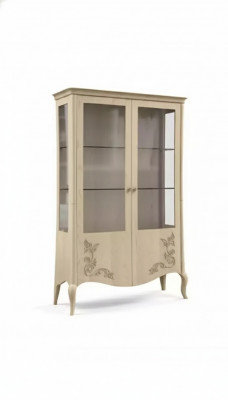 Vitrine Hout Luxe Klassiek Dressoir Ontwerp Meubels Italiaans Beige