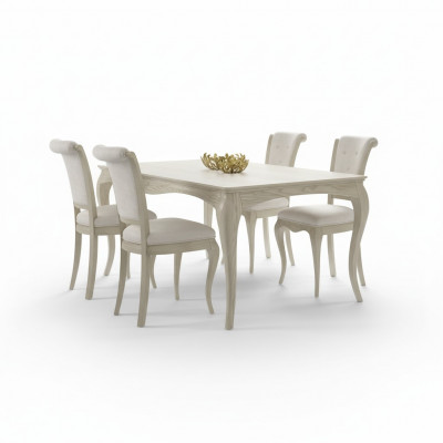 Eetkamertafel Eettafel 4x Stoelset Tafels Stoelen Set 5-delig Meubilair
