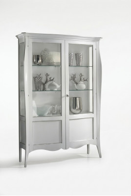 Vitrine Glazen Kast Wit Luxe Italiaanse Meubels Kasten Woonkamer