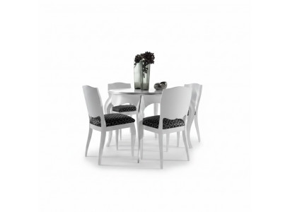 Eettafel Eetkamer Hout Wit Rond Tafel Klassiek Italiaanse Meubels Tafels Nieuw