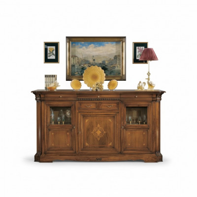 Sideboard woonkamer commode met laden houten kast bruin nieuw