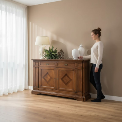 Luxe Italiaanse houten meubels dressoir buffetstijl bruin dressoir Nieuw