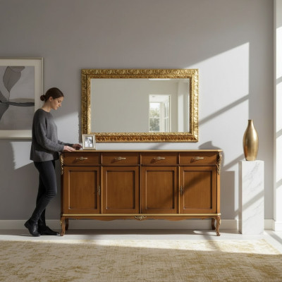 Italiaanse stijl meubels dressoir kast ontwerper bruin commode nieuw