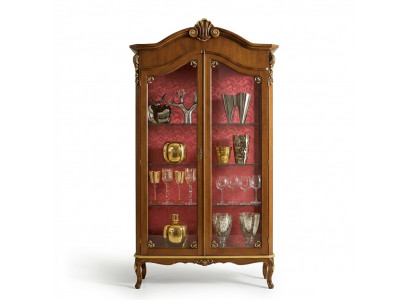 Vitrine Houten Meubel Glazen Kast Bruin Vitrines Woonkamer Dressoir Nieuw