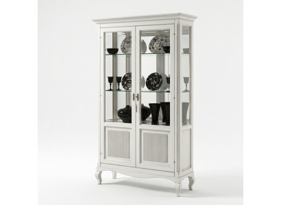 Vitrine Buffet Vitrines Luxe Glas Kast Hout Ontwerp Meubels Italië