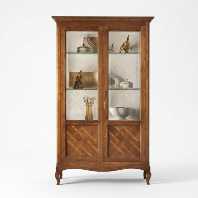 Houten vitrinekast vitrine woonkamer meubels glas dressoir luxe nieuw