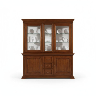 Klassieke vitrine Italiaanse luxe meubels vitrines houten kast ontwerp kast