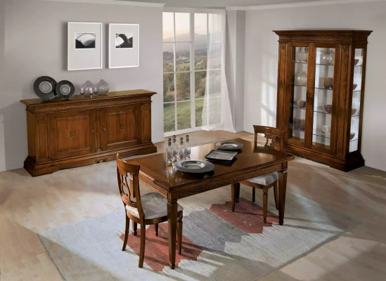 Complete eettafel 4x stoelen eetkamerset eetgroep bruin tafel 5-delig