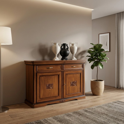 Luxe dressoir hout woonkamer meubels kast bruin commode nieuw