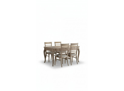 Eetkamerset Eettafel 4 x Stoelen Set Tafel Klassieke eetgroep 5-delig.