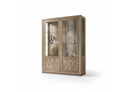 Vitrine Hout Glazen Kast Bruin Vitrine Woonkamer Meubels Dressoir Nieuw