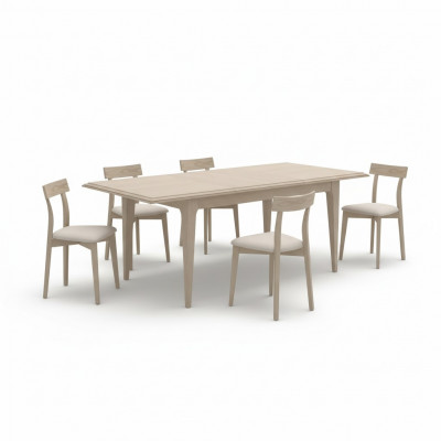 Eetkamerset Eettafel 6 x Stoelen Set Tafel Eetgroep 7-delig Tafel Eetkamer