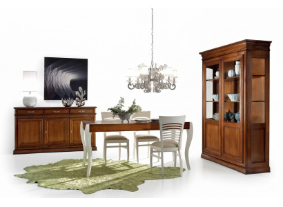Eetkamer set meubels Tafel Dressoir Vitrine Groep Eetkamerset 3-delig. Nieuw