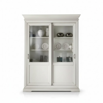 Vitrine Woonkamermeubels Hout Vitrines Glaskast Dressoir Wit Nieuw