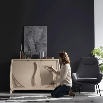 Ladenkast dressoir houten kast Beige meubels ladenkasten woonkamer nieuw