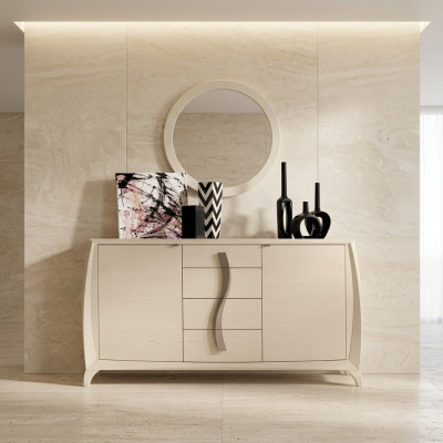 Dressoir woonkamer commodes klassieke kast beige houten kast nieuw