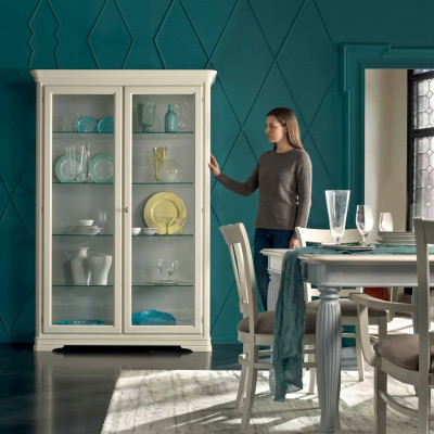 Vitrine Glazen Kast Hout Woonkamer Vitrines Italiaanse Luxe Meubels