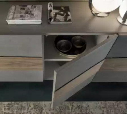 Ladekast kasten Hout Luxe dressoir Woonkamer meubels Kast Grijs
