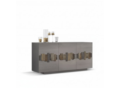 Ladenkast dressoir Massief houten kast Meubels Ladenkasten Dressoir Grijs