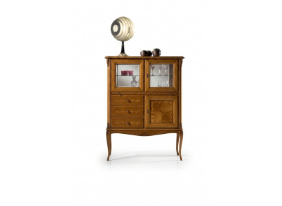 Vitrine Glas Barschrank Schränke Italienische Möbel Holz Wohnzimmer  Vitrine Glas Barkast Kasten Italiaanse meubelen Hout Woonkamer