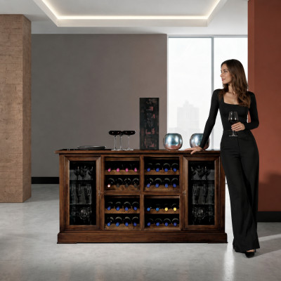 Huisbar Barkast Tafel Plank Wijnrek Wijnkast Luxe vitrine