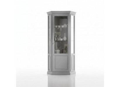 Eck Vitrine Kast Wit Vitrines Woonkamer Klassiek Design Rek