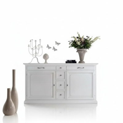 Luxe commode wit houten dressoir kast woonkamer meubels Italië