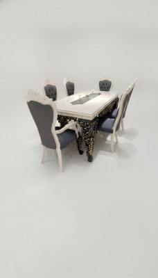 Moderne 6x stoelen Eetkamerstoel Luxe 6x stoelen Set Houten Designstoelen