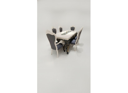 Moderne 6x stoelen Eetkamerstoel Luxe 6x stoelen Set Houten Designstoelen