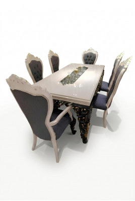 Luxe design 4 stoelen met elegant fluwelen bekleding, nieuw stoeldesign.