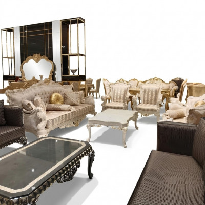 Designer woonkamerset banken Stijlvolle fauteuil Moderne salontafel Bankstel