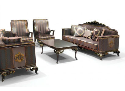 Woonkamerset bankstel in natuurtinten, design zitmeubelen salontafel