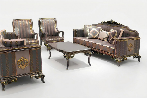 Luxe woonkamerset bankstel 3+3+1+1 zitter, comfortabele 2x fauteuil Nieuw