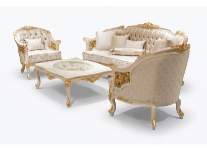 Moderne luxe bankstel set met 2 banken van 3 zits woonkamerset en luxe stoel