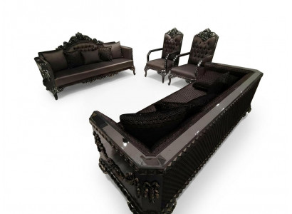 Deluxe woonkamerset bank en fauteuil Premium bank en fauteuil Nieuw bruin