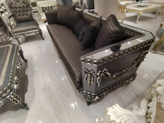Luxe driepersoonsbank moderne 3-zits Stijlvolle bank 3-zits Bruin
