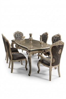 Ontwerper eetkamer meubels Houten eettafel Tafel Goud Ruimte voor 6 personen