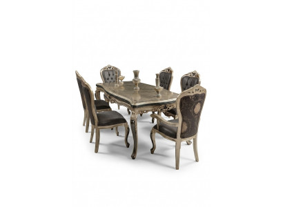 Ontwerper eetkamer meubels Houten eettafel Tafel Goud Ruimte voor 6 personen