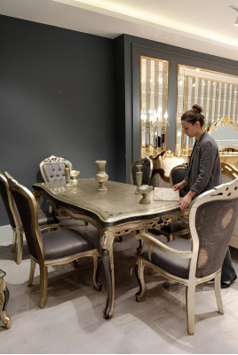 Exclusieve eetkamer 4x Stoelen Eigentijdse stoelen grijs Eetkamer stoelen
