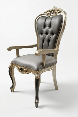 Exclusieve Chesterfield eetkamerstoel Gezellige stoel Hout Textiel Eetkamerstoelen