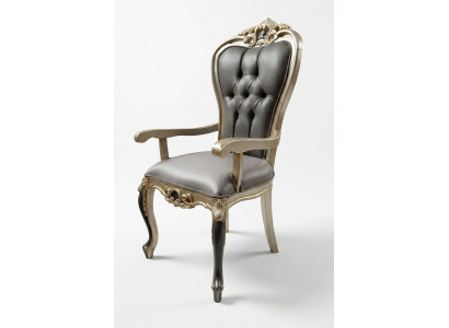 Exclusieve Chesterfield eetkamerstoel Gezellige stoel Hout Textiel Eetkamerstoelen