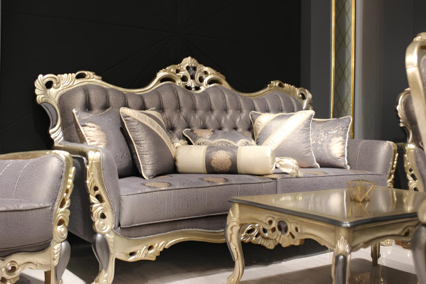 Bankstel 3+3 zitter meubel luxe set Bankstel grijs modern set nieuw