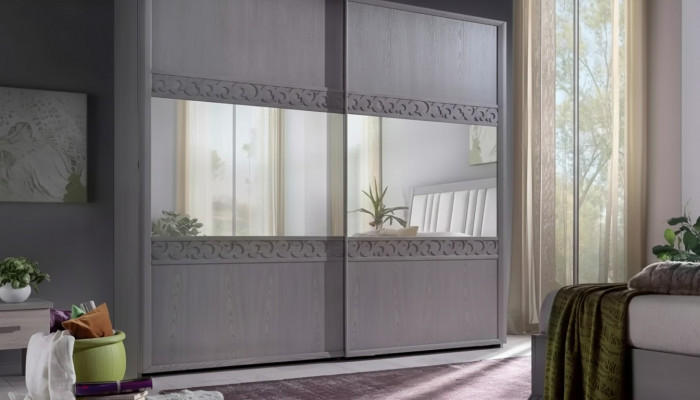 Schuifdeurkast Kast Kledingkast met spiegel Hout Luxe Modern