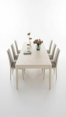 Stoelgroep set tafel 6x stoelen eetkamer design hout eetkamerset 7-delig