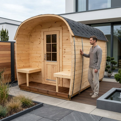 Sauna Hout Droge sauna Tuin Houten sauna Buitensauna's 300x230x270