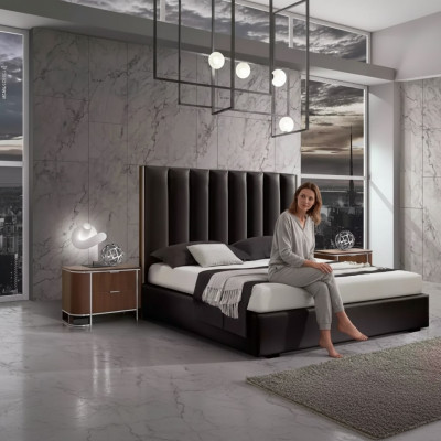 Bed nachtkastje 2x luxe slaapkamer set compleet meubilair Nieuw