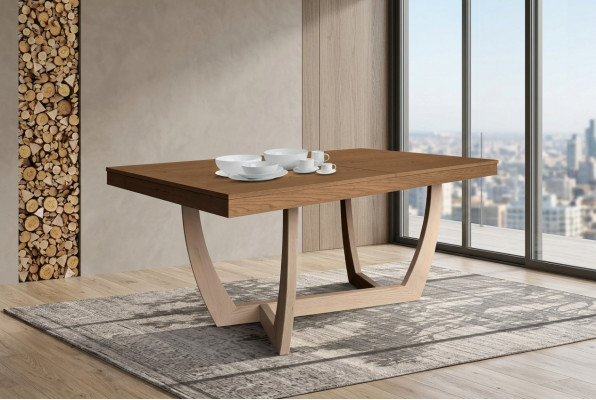 Uittrekbare eettafel Keukentafel Eettafels Tafel van hout Houten tafel Modern