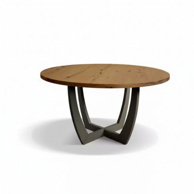 Ronde eettafel hout ronde keukentafel eettafels moderne stijl bruin 140cm