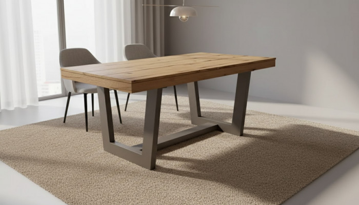 Eettafel Houten uitschuifbare eettafel Eettafels Tafel 160/240 x 90 x 78 cm Stijl Modern